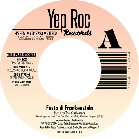 Fleshtones - Festa di Frankenstein / The Dedication Song - LTD 7"