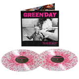 Green Day - Saviors (edition de luxe) - Indie Exclusive 2 LPs on limited CLEAR PINK SPLATTER vinyl w/ bonus tracks