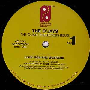 O'Jays - Livin' For the Weekend / I Love Music - 12" single