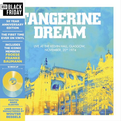 Tangerine Dream - Live at Kelvin Hall 1974 2 LPs on limited colored vinyl for BF24