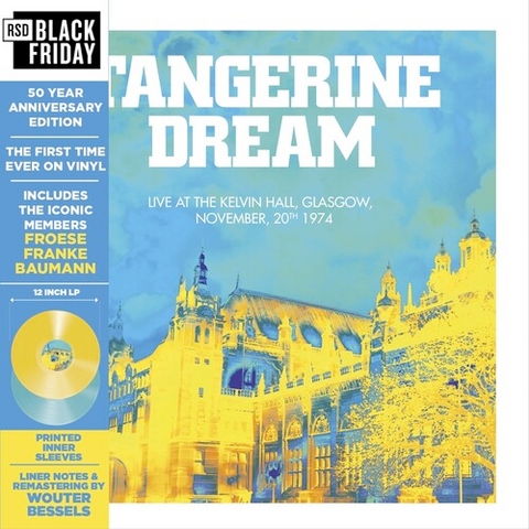 Tangerine Dream - Live at Kelvin Hall 1974 2 LPs on limited colored vinyl for BF24