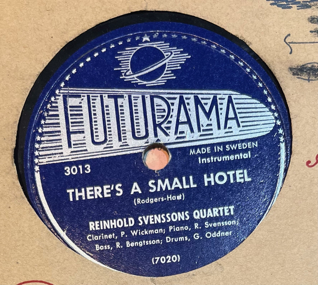 Reinhold Svenson Quartet - There's a Small Hotel b/w Memories of Paris
