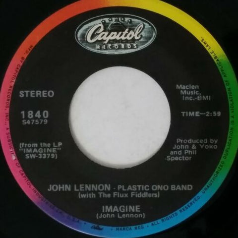 John Lennon - Plastic Ono Band - Imagine b/w It's So Hard