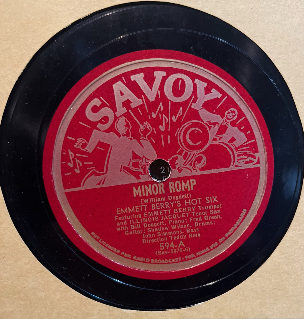 Emmett Berry's Hot Six w/ Illinois Jacquet - Minor Romp b/w Berry's Blues