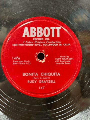 Rudy Grayzell - Bonita Chiquita b/w I'm Gone Again