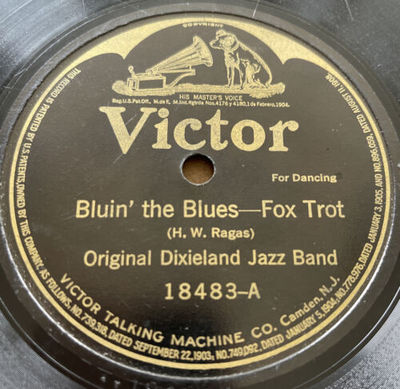 Original Dixieland Jazz Band - Bluin' The Blues b/w Sensation Rag