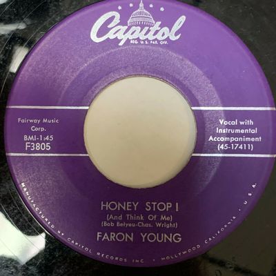 Faron Young - Honey Stop! b/w Vacation's Over
