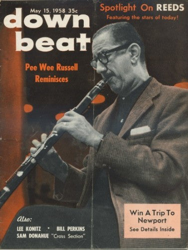 Down Beat - May 15, 1958/ Pee Wee Russell