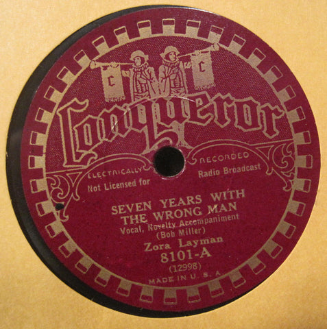 Zora Layman - Seven Years with The Wrong Man b/w Frank Luther - Unwanted Children
