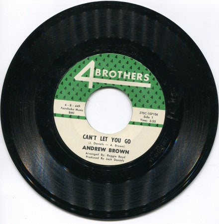 Andrew Brown - Can't Let You Go/ For Liz