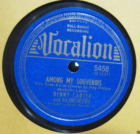 Benny Carter & His Orchestra - Among My Souvenirs b/w Fish Fry