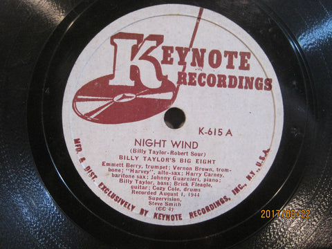Billy Taylor's Big Eight - Night Wind b/w Carney-Val in Rhythm