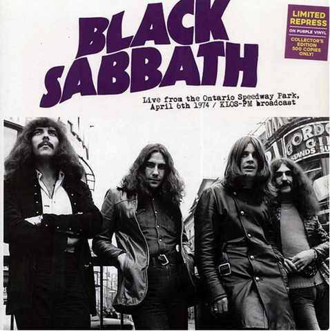 Black Sabbath - Live from Ontario Speedway '74 on limited colored vinyl