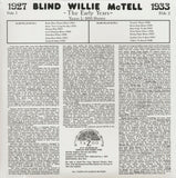 Blind Willie McTell - Early Years - on limited colored vinyl