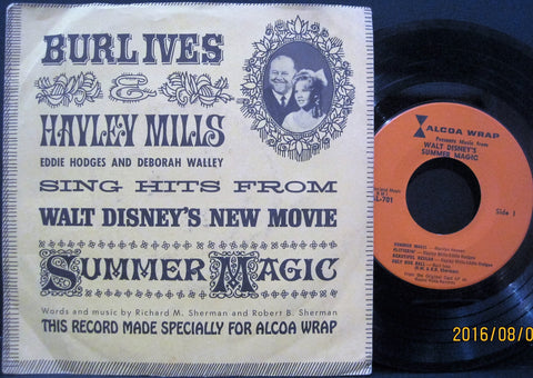 Burl Ives and Hayley Mills - Sing Hits From Disney's Summer Magic Alcoa Wrap Ep PS