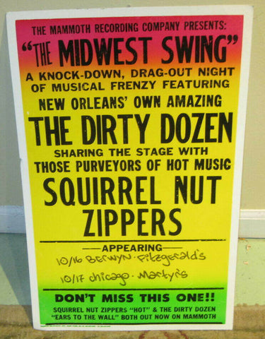 Dirty Dozen Brass Band & The Squirrel Nut Zippers Original Boxing Style Poster