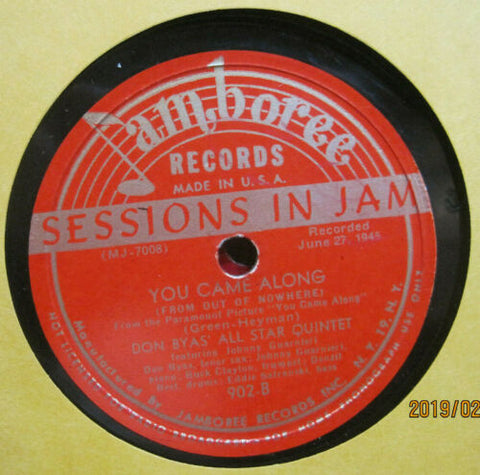 Don Byas' All Star Quintet - You Came Along b/w Little White Lies