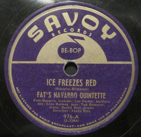 Fat's Navarro - Ice Freezes Red b/w Ray Brown's All Stars - For Hecklers Only