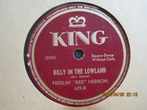 Fiddlin' "Red" Herron - Listen To The Mockingbird b/w Billy In The Lowland