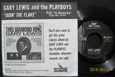 Gary Lewis & The Playboys - Doin' The Flake b/w This Diamond Ring & Little Miss GoGo  PS
