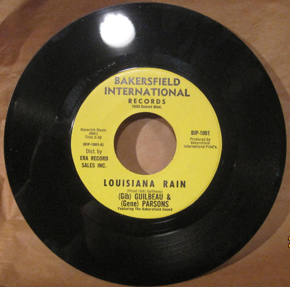 Gene Parsons & Gib Guilbeau - Louisiana Rain b/w Sweet Suzannah