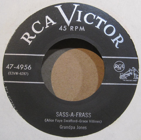 Grandpa Jones - Sass-A-Frass b/w The Closer To The Bone