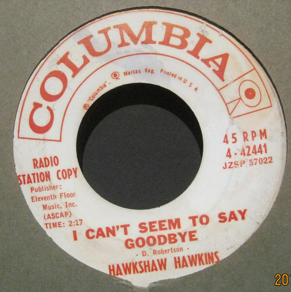 Hawkshaw Hawkins - I Can't Seem To Say Goodbye b/w Darkness on The Face of The Earth  PROMO