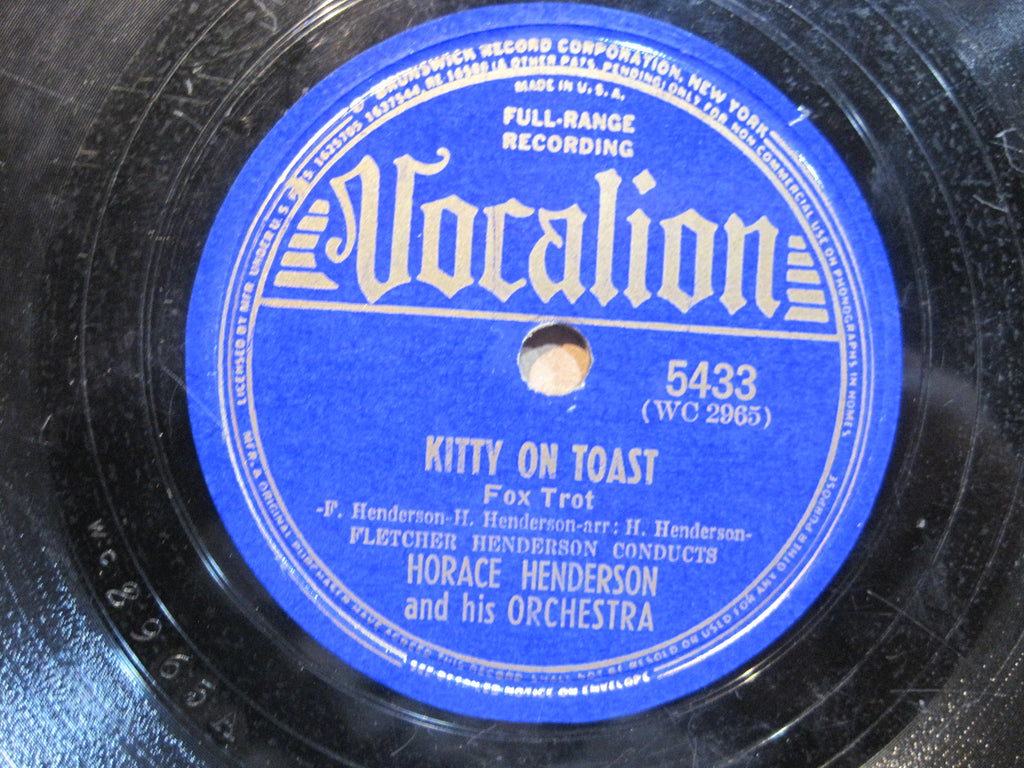 Horace Henderson & His Orchestra - Kitty on Toast b/w Oh Boy, I'm In The Groove