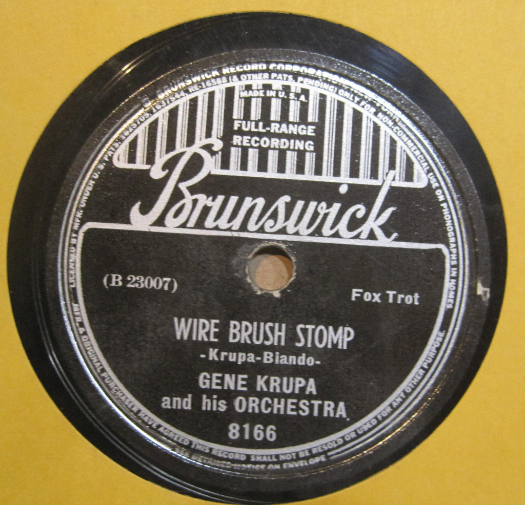 Gene Krupa & His Orchestra - Wire Brush Stomp b/w What Goes on Here