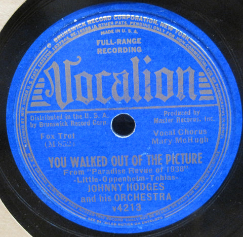 Johnny Hodges - You Walked Out of The Picture b/w Empty Ballroom Blues