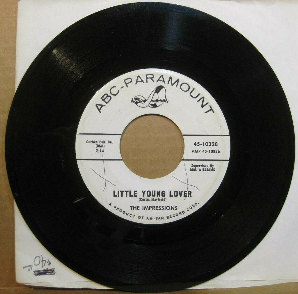 Impressions - Little Young Lover b/w Never Let Me Go PROMO