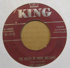 Jack Cardwell - The Death of Hank Williams / Two Arms
