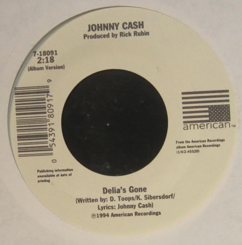 Johnny Cash - Delia's Gone b/w Drive On