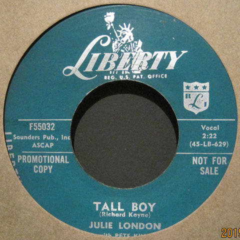 Julie London - Tall Boy b/w Now Baby Now  PROMO