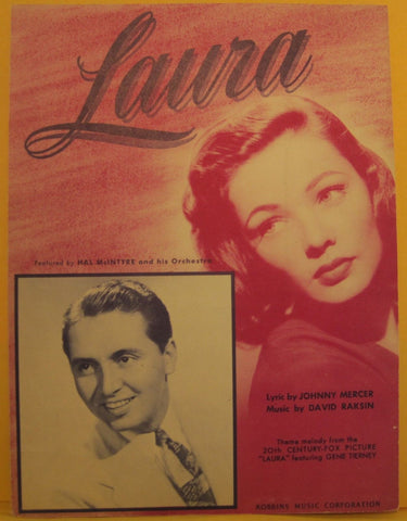 Laura - 1945 Sheet Music - Gene Tierney