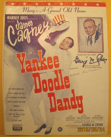 Mary's a Grand Old Name - 1932 Sheet Music James Cagney Yankee Doodle Dandy