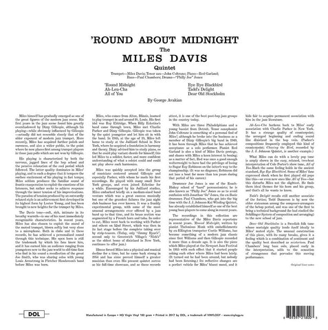 Miles Davis - 'Round About Midnight - 180g Vinyl w/ gatefold jacket