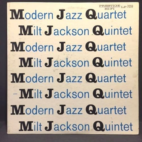 Milt Jackson Quintet MJQ - Prestige Original Press