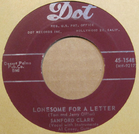Sanford Clark w/ Al Casey - Lonesome For a Letter b/w The Fool