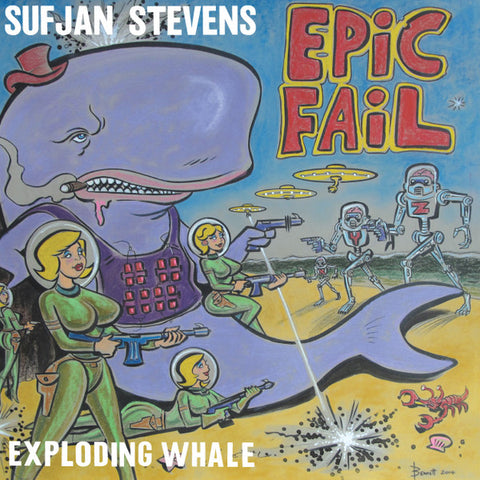 Sufjan Stevens - Exploding Whale / Fourth of July (PPD remix) w/ full color picture sleeve