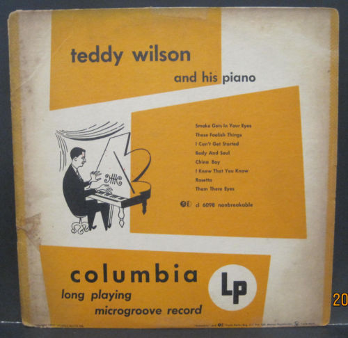 Teddy Wilson and His Piano 10" Lp