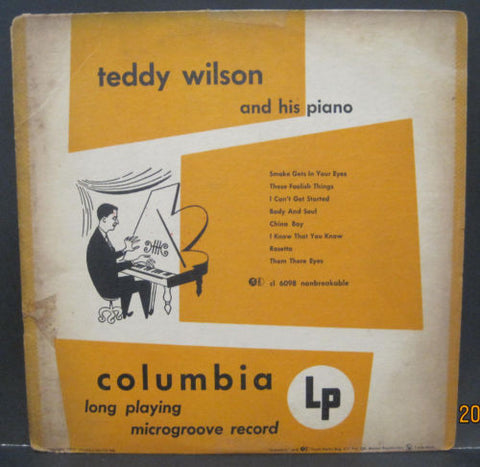 Teddy Wilson and His Piano 10" Lp