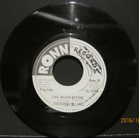 Toussaint McCall - Like Never Before b/w I'm Gonna Make Me A Woman  Promo