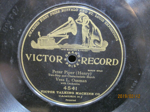 Vess L. Ossman - Peter Piper One-Sided Victor 78