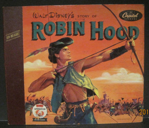 Walt Disney's Story of Robin Hood - Two 78rpm Record Album w/ Booklet