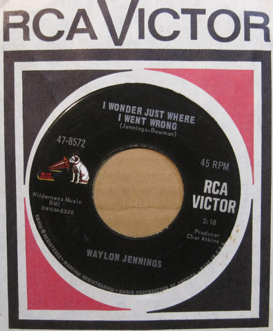 Waylon Jennings - I Wonder Where I Went Wrong b/w That's The Chance I'll Have To Take