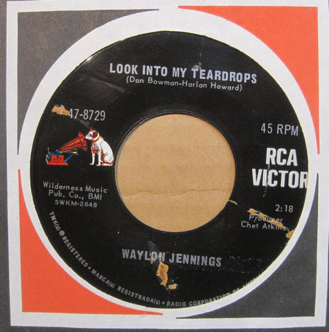Waylon Jennings - Look Into My Teardrops b/w Anita, You're Dreaming