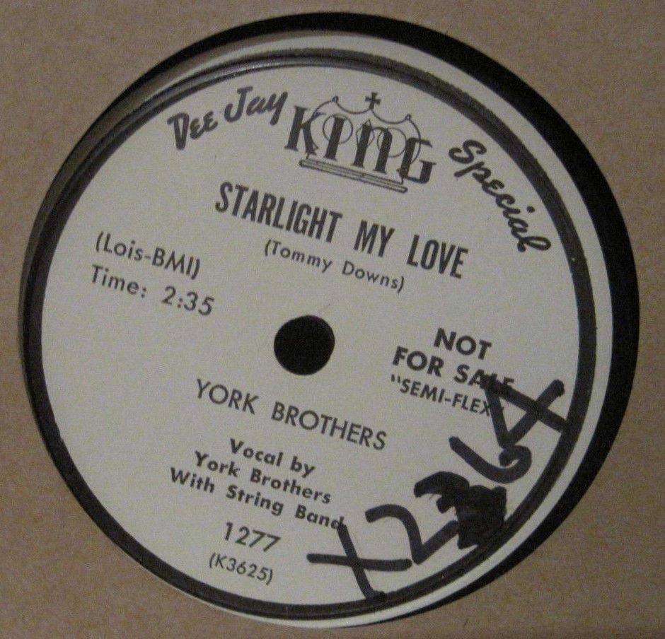 York Brothers - Starlight My Love b/w My Prayer Tonight