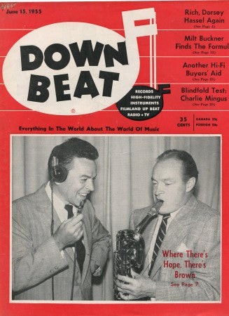 Down Beat - June 15, 1955/ Les Brown & Bob Hope