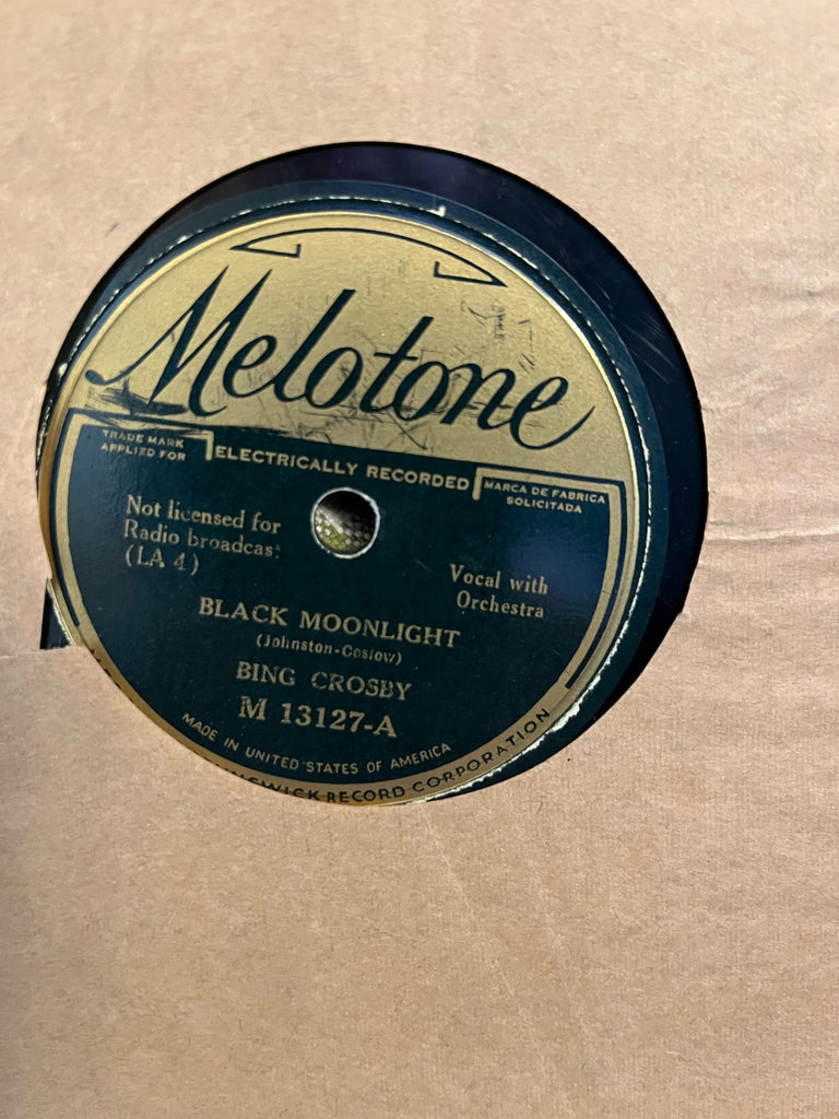 Bing Crosby w/ Isham Jones' Orchestra - Black Moonlight b/w Sweet Georgia Brown